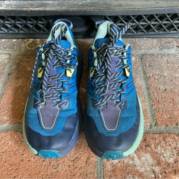Hoka One One Speedgoat 3 Trail Running Sneakers Women Size 10 Blue Vibram