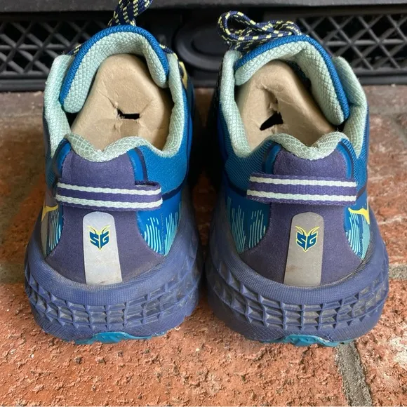 Hoka One One Speedgoat 3 Trail Running Sneakers Women Size 10 Blue Vibram