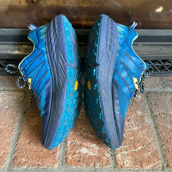 Hoka One One Speedgoat 3 Trail Running Sneakers Women Size 10 Blue Vibram