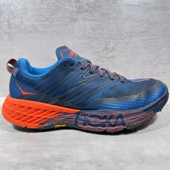 Hoka One One Speedgoat 4 Trail Running Shoes - Men's Size 8.5 - Blue