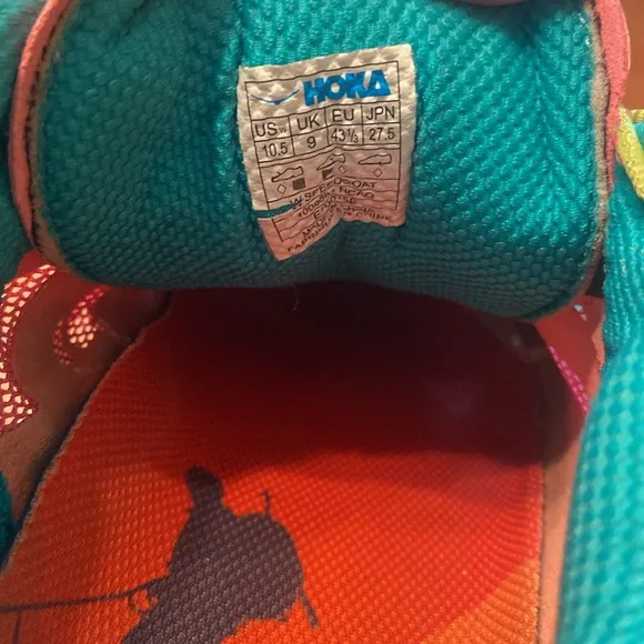 Hoka One One Speedgoat Trail Running Sneaker Shoe - Womens size 10.5 Neon Coral
