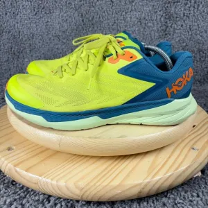 Hoka One One Zinal Running Shoes Mens Size 10 Yellow Blue Coral Trail Sneakers