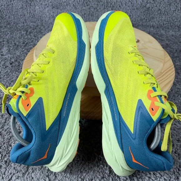 Hoka One One Zinal Running Shoes Mens Size 10 Yellow Blue Coral Trail Sneakers