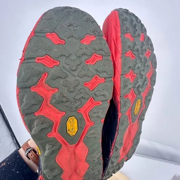 Hoka Speedgoat 5 GTX Gore-Tex Men Trail Running Shoes Red US 8.5D Wide Outdoor
