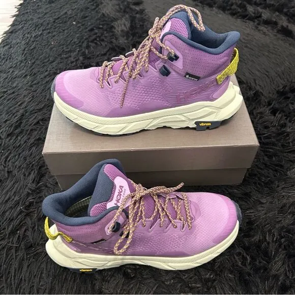 HOKA One One Trail Code GTX purple goretex lace up shoes sneakers women’s 7.5
