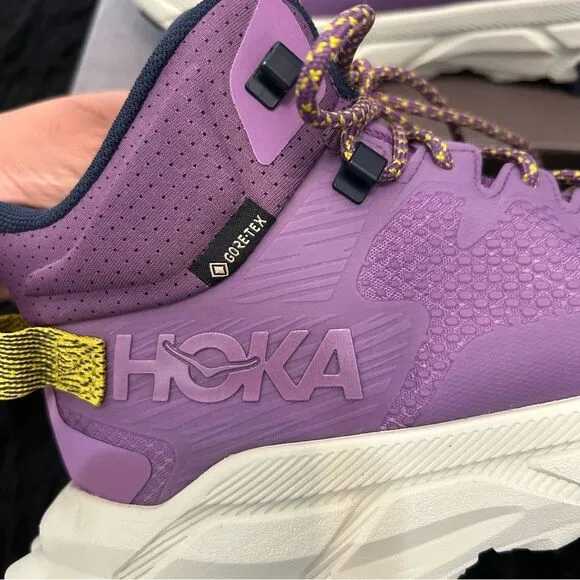 HOKA One One Trail Code GTX purple goretex lace up shoes sneakers women’s 7.5