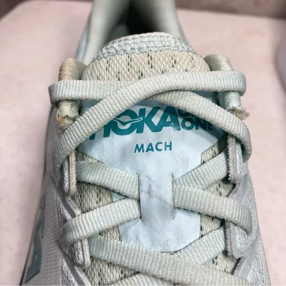 Hoke One One Mach 4 Ultra Marathon Cushioned Blue Glass Shoes 1113528 BGEPR