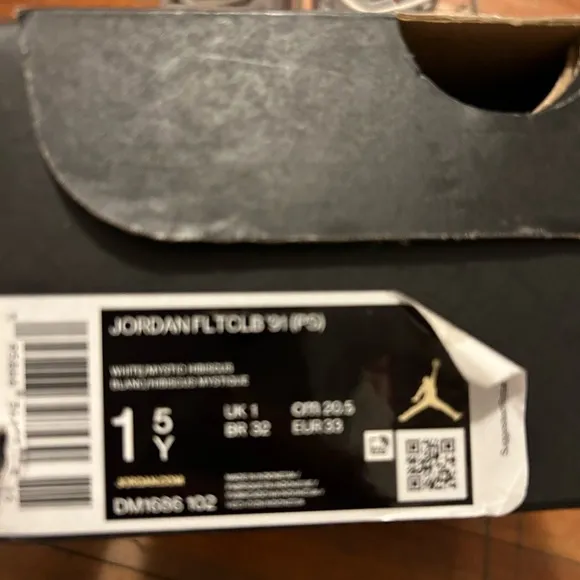 HP 🎉 Nike Jordan Flight FLT Club ‘91 PS SZ 1.5 Youth white Mystic Hibiscus