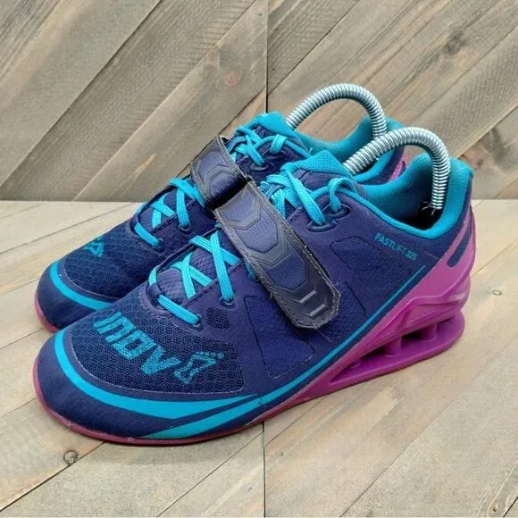 inov-8 Fastlift 325 Gym Weightlifting Shoes Womens Size 7.5 Blue Purple Sneakers