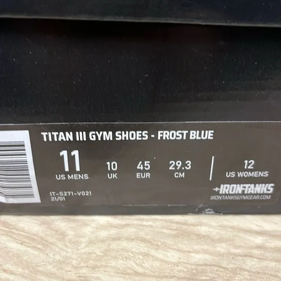 IRON TANKS TITAN GYM SHOES FROST BLUE - 11