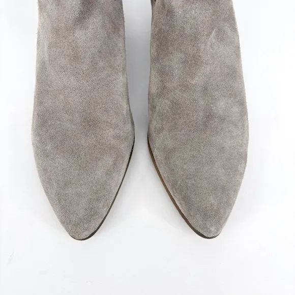IVYLEE | Bailey Suede Western Chelsea Ankle Boots in Taupe | 9