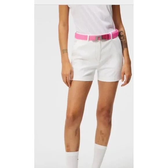 J. LINDEBERG Gwen Golf Shorts Size 32 White NEW Active Performance Casual Sporty