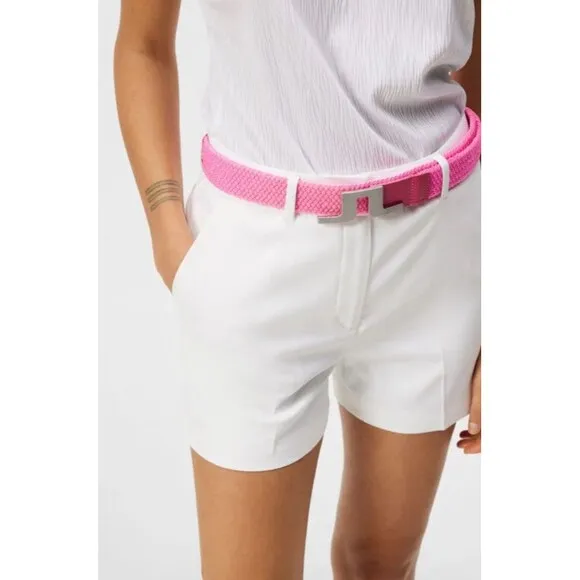 J. LINDEBERG Gwen Golf Shorts Size 32 White NEW Active Performance Casual Sporty