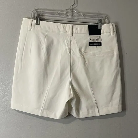 J. LINDEBERG Gwen Golf Shorts Size 32 White NEW Active Performance Casual Sporty