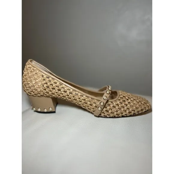 Jimmy Choo Dellena 100 Ballet‎ Pink Nappa w Pearl Studs Flats Shoes Size 40 US 9