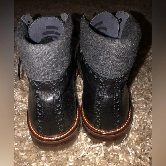 Johnston &amp; Murphy 1850s J&amp;M Karen’s Cap Black Boots In VGUC Size 10.5