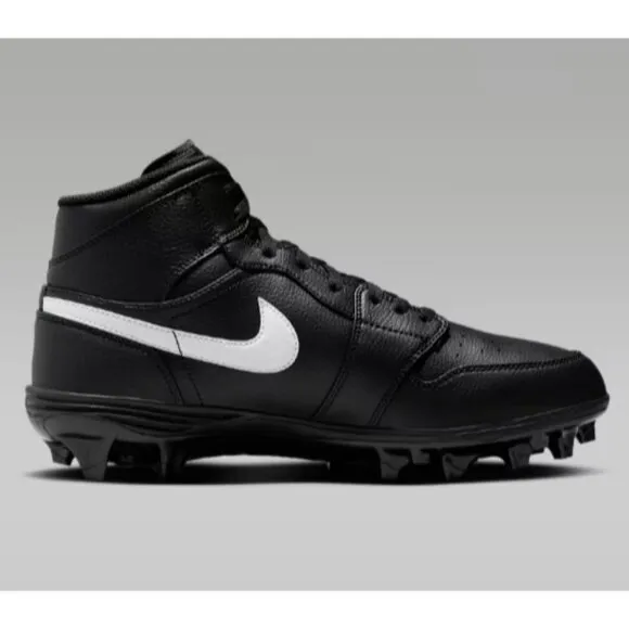 JORDAN 1 MID TD FOOTBALL MEN'S SIZE 10 BLACK NEW