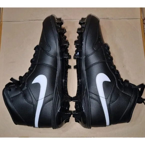 JORDAN 1 MID TD FOOTBALL MEN'S SIZE 10 BLACK NEW