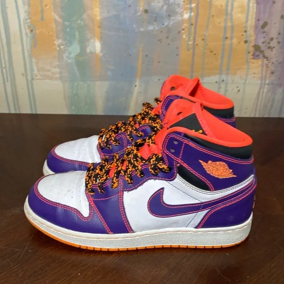 Jordan 1 Retro Tasmanian Devil  Phoenix Suns Court Purple/Bright Crimson…