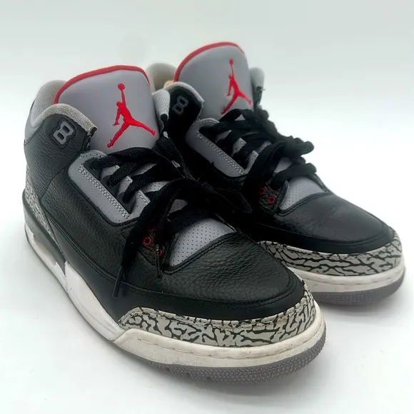 Jordan 3 Retro OG Mid Black Cement Mens Size 10.5 EUC