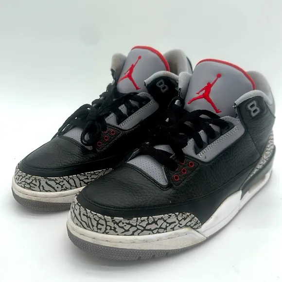 Jordan 3 Retro OG Mid Black Cement Mens Size 10.5 EUC