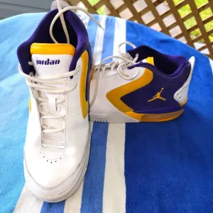 Jordan Big Fund &quot;Lakers&quot; shoes sneakers  Men's Size 10.5