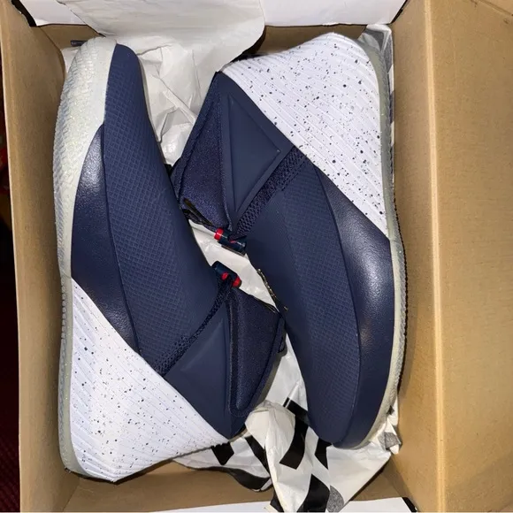 Jordan Blue and White Athletic High-Top Shoes