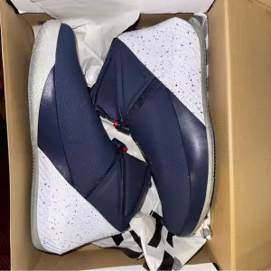 Jordan Blue and White Athletic High-Top Shoes