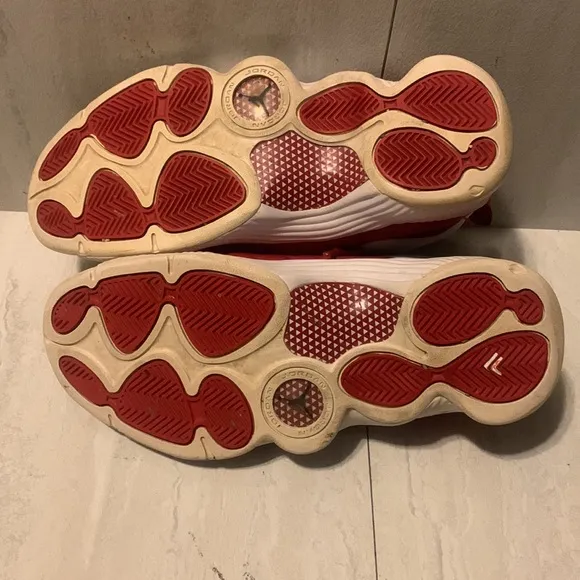 Jordan Jumpman Team 2 Gym Men's Red White Leather Athletic Shoes Size 8