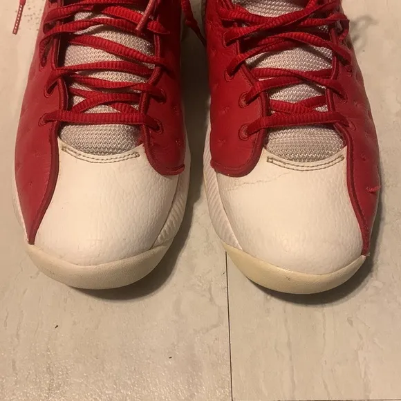 Jordan Jumpman Team 2 Gym Men's Red White Leather Athletic Shoes Size 8