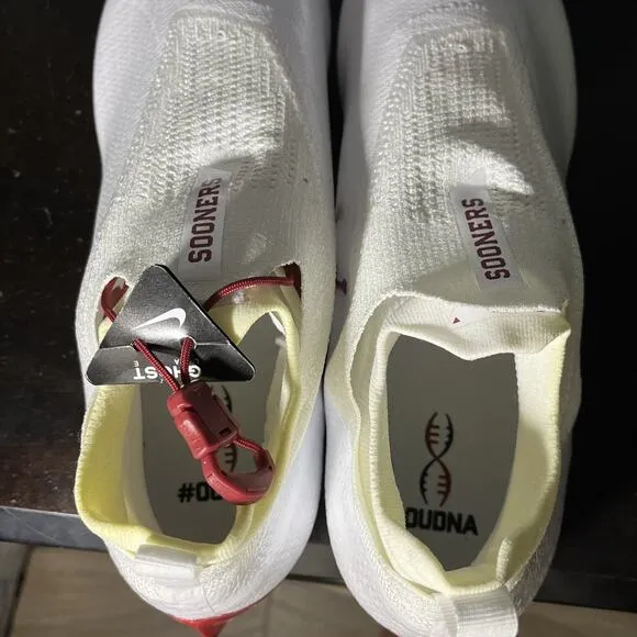 Jordan Oklahoma Sooners Football Cleats Mens 13 Vapor Edge Elite 360 White Rare