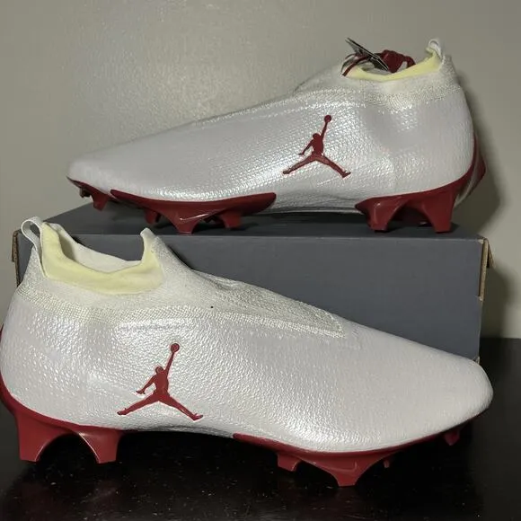 Jordan Oklahoma Sooners Football Cleats Mens 13 Vapor Edge Elite 360 White Rare