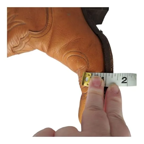 Justin Women's Shoes #L4126 Heeled Western Boots Size 6.5B Cognac Brown Cowgirl