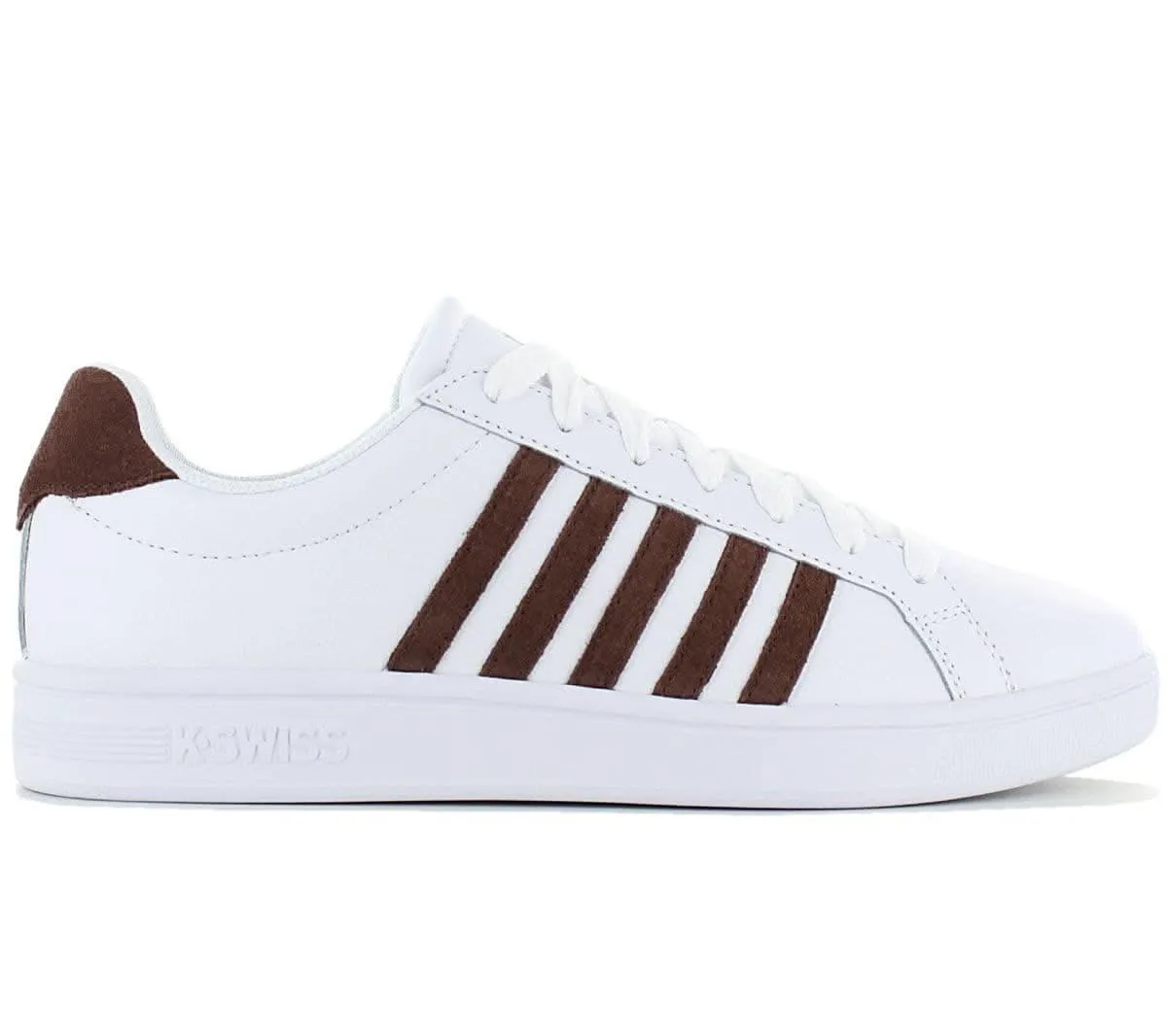 K-Swiss Classic Court Tiebreak Leather  - Herren Sneakers Schuhe Weiß 07011-936