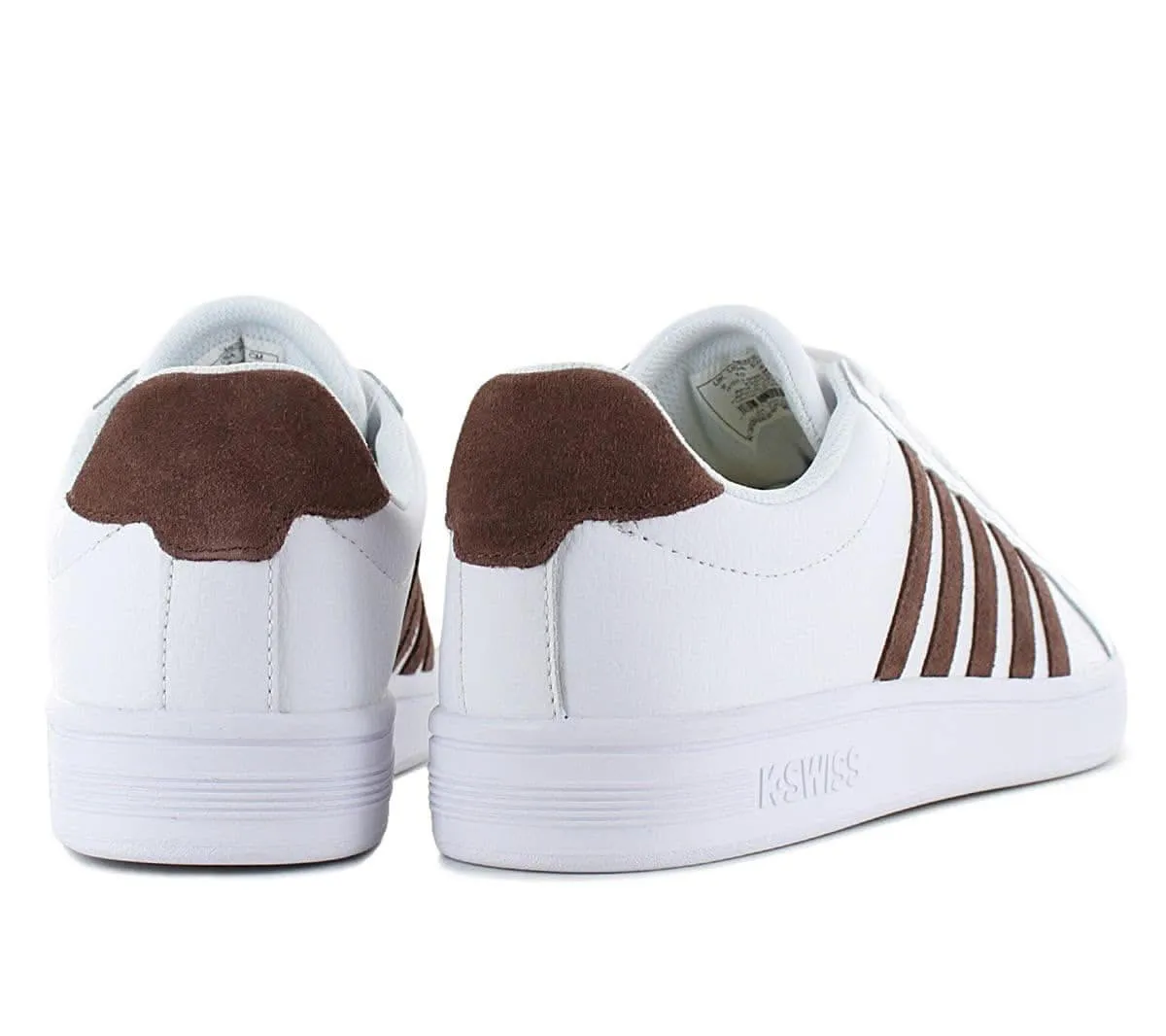 K-Swiss Classic Court Tiebreak Leather  - Herren Sneakers Schuhe Weiß 07011-936