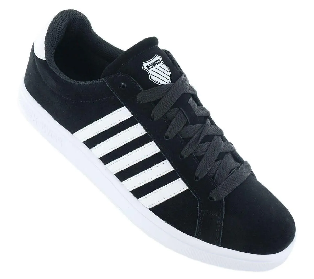 K-Swiss Court Tiebreak SDE - Herren Sneakers Schuhe Leder Schwarz 07012-002-M