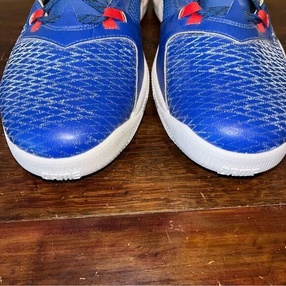 Kansas Jayhawks Team Issued Blue White Damian Lillard 2 Shoes Athletics Program