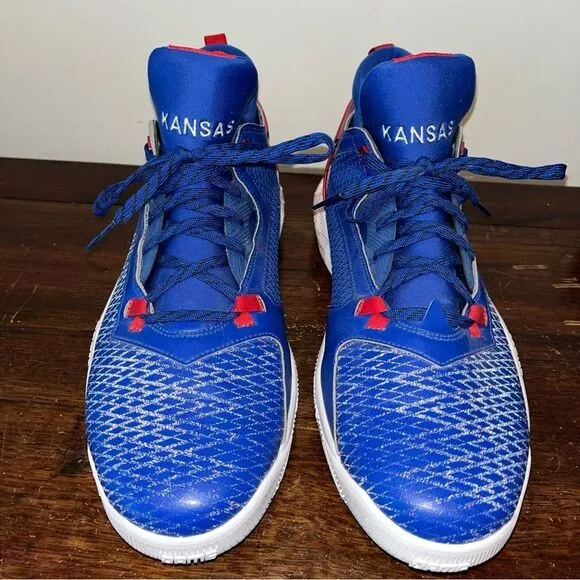 Kansas Jayhawks Team Issued Blue White Damian Lillard 2 Shoes Athletics Program