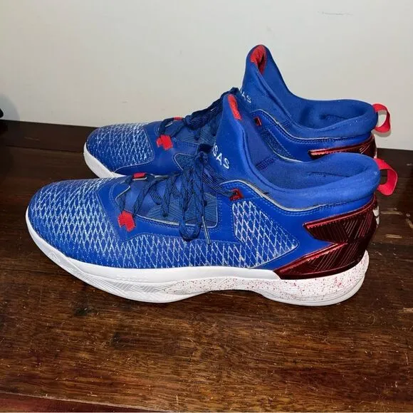 Kansas Jayhawks Team Issued Blue White Damian Lillard 2 Shoes Athletics Program