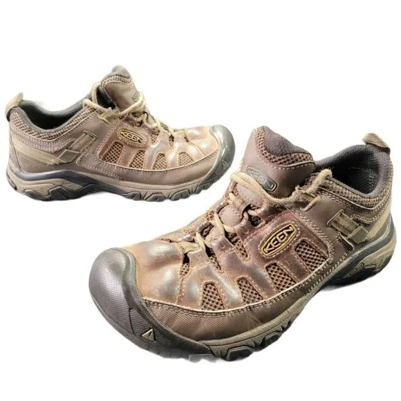 Keen Targhee Mens 8 Brown Vent Low Top Trail Hiking Shoes Boots 1018577