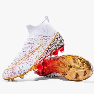 Kids Outdoors Soccer Athletic Firm Ground high top Shoes