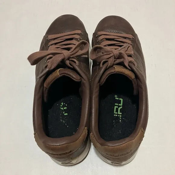 Kuru Mens Size 9.5 Medium Roam Brown Leather Classic Court Sneaker Shoes