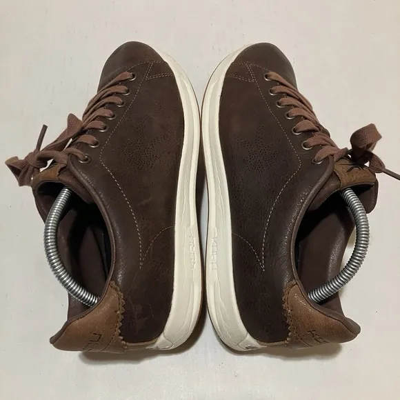 Kuru Mens Size 9.5 Medium Roam Brown Leather Classic Court Sneaker Shoes