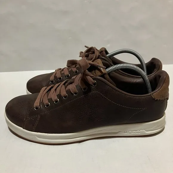 Kuru Mens Size 9.5 Medium Roam Brown Leather Classic Court Sneaker Shoes