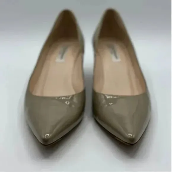 LK Bennett Women's Audrey Pointed-toe Patent Leather Court Shoes Size 40