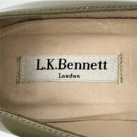LK Bennett Women's Audrey Pointed-toe Patent Leather Court Shoes Size 40