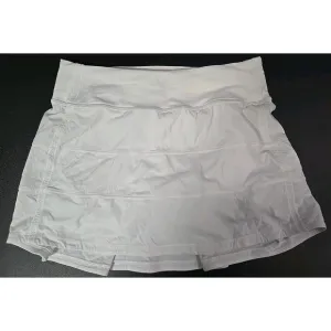 Lululemon White Pace Rival Skort Tennis Skirt Pleated Size 4 Gym Summer Fit