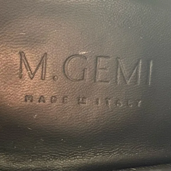 M Gemi Womens Shoes Leather Boots Sz 8.5 Black Heeled Ankle Designer Italy Sleek