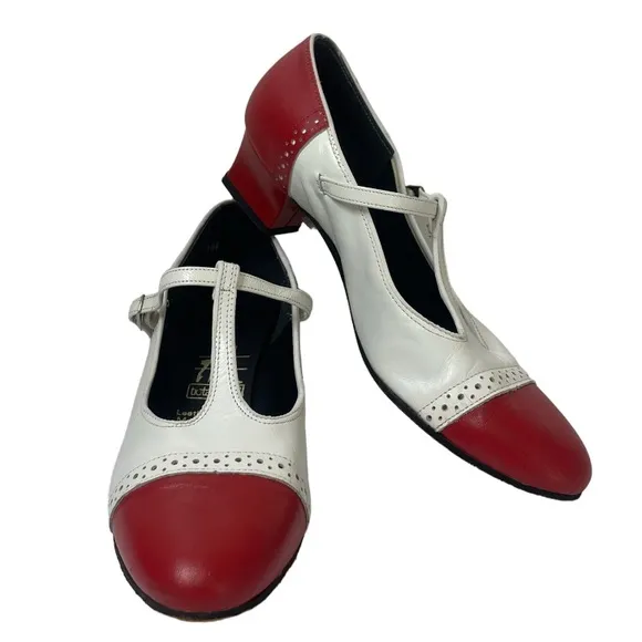 Mary Jane T Strap Spectator Heels tictactoes Character Dance Swing Performance