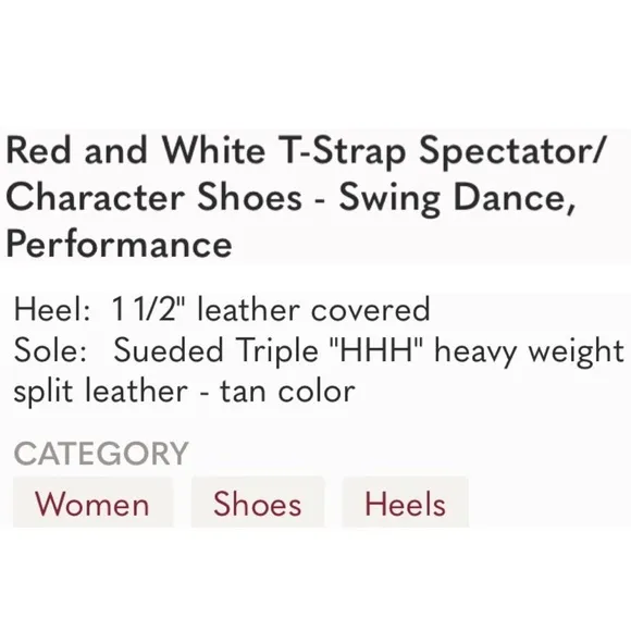 Mary Jane T Strap Spectator Heels tictactoes Character Dance Swing Performance